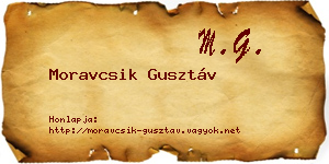 Moravcsik Gusztáv névjegykártya