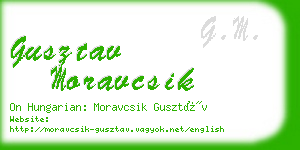 gusztav moravcsik business card